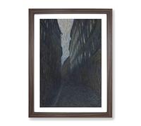 Summer Night By Eugene Jansson Classic Painting Framed Print | A4 Walnut Framed Wall Art | Ready to Hang | Classic Landscape Picture | Living Room Bedroom Lounge Office