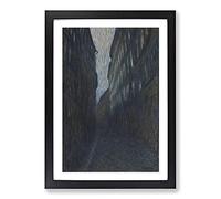 Summer Night by Eugene Jansson Framed Print | A2 Black Framed Wall Art | Ready to Hang | Modern Landscape Picture | Living Room Bedroom Lounge Office