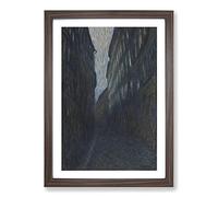 Summer Night by Eugene Jansson Framed Print | A2 Walnut Framed Wall Art | Ready to Hang | Modern Landscape Picture | Living Room Bedroom Lounge Office