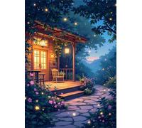 Summer Night Countryside 500 Piece Jigsaw Puzzles for Adults, Fun jigsaw puzzles 500 pieces, Challenging Puzzle Perfect for Game Nights, Finished Puzzle Size is 52x38cm