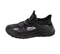 Summer Non Slip Trekking Shoes, Spring Summer and Autumn Outdoor Sneakers Lightweight Breathable Hiking Shoes Slip-On Soft Bottom Leisure Footwear Comfortable Anti-Slip Sports Shoe Black