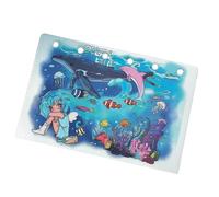 Summer Ocean Blue Binder A7 Trifold PVC Cover Organizer Refreshing Planner With Charm Accessory Divider Pages Notebook