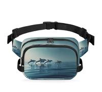 Summer Ocean Dolphins Waist Bag Multifunction Pack for Travel Sport Running Fanny Pack Bumbag Pouch Purse Belt Bag for Women Men Kids Girls Boys