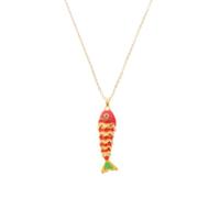 Summer Ocean Series Colorful Fish Pendant Necklace, Personalized Fashionable Goldfish Necklace Jewelry Gift Accessories