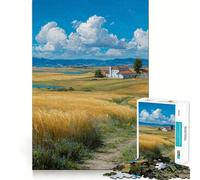 Summer on The Golden Plain Jigsaw Puzzles 1000 Pieces for Teenagers Memory Upgrade Relaxing Fun Sharp Cut Art Collection Piece 38x52cm