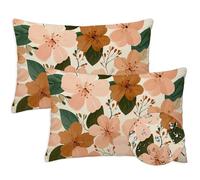 Summer Outdoor Cushions 50x60 cm Waterproof Soft Garden Cushions Pack of 2 Large Rectangle Floral Cushion CoversSofa Decorative Pillowcases for Garden Furniture Bench Balcony Farmhouse Decor S-1292