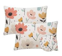 Summer Outdoor Cushions 50x60 cm Waterproof Soft Garden Cushions Pack of 2 Large Rectangle Floral Cushion CoversSofa Decorative Pillowcases for Garden Furniture Bench Balcony Farmhouse Decor S-1288
