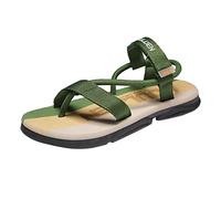 Summer Pair Men's Fashion Outerwear Rope Printed Herringbone Strap Sandal Military Shoes Men Waterproof, Jsjm1030 E Green, 7 UK