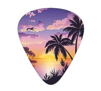 Summer Palm Tree Guitar Paddle 12 Pack Guitar Pickup Suitable For Playing Acoustic Guitars, Electric Guitars, Etc.