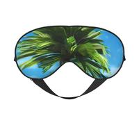 Summer Palm Tree Print Comfortable Eye Mask Full Coverage Lightweight Men Women Outdoor Travel Relaxation