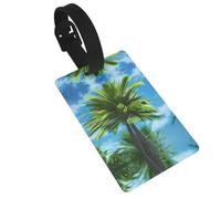 Summer Palm Tree Print Interesting Luggage Tags Travel Luggage Tags for Men and Women for Luggage Identification