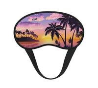 Summer Palm Tree Print Sleep Mask, Eye Sleeping Mask for Women and Men for Total Darkness, Reduces Puffy Eye Mask
