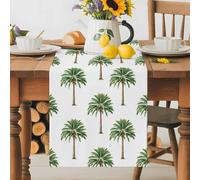 Summer Palm Tree Tropical Plant Table Runner 72 Inches Long,Table Runners Kitchen Dining Tables Decoration for Home Party Decor, Sage Green Tables Runner Wedding Dresser Scarf