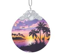 Summer Palm Tree Xmas Ornament, Hanging Ornaments For Christmas Tree Holiday Decor Creative Gifts