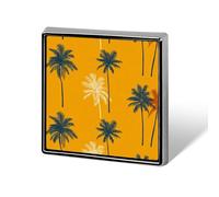 Summer Palm Trees Pattern Unisex Brooches & Pins Square Lightweight Lapel Badge Jewelry for Clothing Shawl Hat