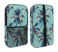 Summer Palm Trees Pickleball Paddle Cover with Mesh Pocket for Accessories, Fits 2 Paddles and 4balls