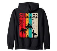 Summer Palm Trees Surf Beach Relaxation Enjoyment Souvenir Zip Hoodie
