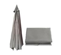 Summer Parasol Top Cloth Replaceable Sunshade Umbrella Cover Garden Patio Canopy Rainproof Banana(Light Grey,2.7m for 8 Ribs)