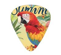 Summer Parrot Pine Bird Printed Guitar Pick 12 Pieces Guitar Pick In A Box The Makes Sound Clear Ukulele Electric Acoustic Guitar Bass (0.46 0.71 0.96mm)