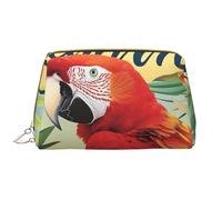 Summer Parrot Pineapple Bird Printed Makeup Bag for Women Portable Leather Make up Bag Travel Zipper Cosmetic Bags Organizer