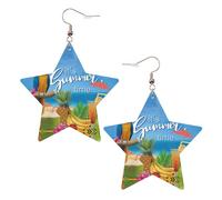 Summer Parrot Pineapple Bird Women's Fashion Earrings, Celestial Dangle Earrings, Star Shape Jewelry for a Versatile