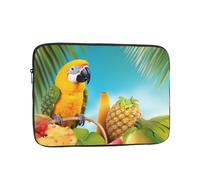Summer Parrot Pineapple Birds Laptop Case 10 inch, Shockproof Protective Computer Sleeve Cover Water Resistant Laptop Bag Carrying Tablet Cover Briefcase Handbags Gifts for Men Women