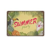Summer Party Gift Metal Sign Country House Decor Sunshine Decoration Sign Beach Family Vacation (Summer Style) Unique Art Poster Decoration Family Cafe Office Store Bar Club Gift Plaque 6"x8"