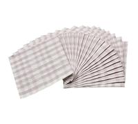 Summer Party Napkins - 20 Pack Gingham Paper Napkins, 3-Ply Food-Grade Disposable Serviettes for BBQs, Outdoor Dining & Events - Assorted Colours (Lilac)
