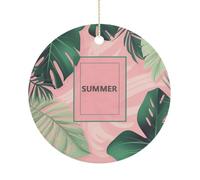 Summer Pattern Hanging Ceramic Ornaments, Christmas Tree Decorations, Funny Home Decor Gifts for Women, Sisters & Work Best Friends