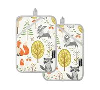 Summer pattern potholders for kitchen potholders for kitchens oven pad with bag heat resistant kitchen hot pads 2 Pack