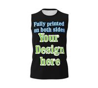 Summer Personalised Tank Tops for Men - Personalised Custom Sleeveless T-Shirt Design Your Own Image Photo Text Logo Vest，Personalized Gym Workout Tank Top,Custom,XXL