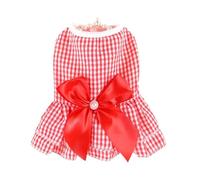 Summer Pet Cat Puppy Princess Dress Pet Clothes Striped Plaid Dresses with Bow Cats Kitten Rabbit Sphynx Clothing Pet Supplies