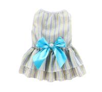 Summer Pet Cat Puppy Princess Dress Pet Clothes Striped Plaid Dresses with Bow Cats Kitten Rabbit Sphynx Clothing Pet Supplies