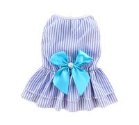 Summer Pet Cat Puppy Princess Dress Pet Clothes Striped Plaid Dresses with Bow Cats Kitten Rabbit Sphynx Clothing Pet Supplies