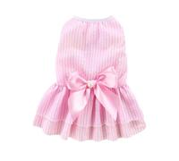 Summer Pet Cat Puppy Princess Dress Pet Clothes Striped Plaid Dresses with Bow Cats Kitten Rabbit Sphynx Clothing Pet Supplies