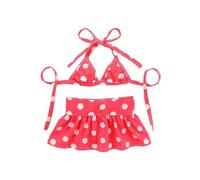 Summer Pet Clothing Bikini Set Teddy Beach Doll Dog and Cat Swimsuit (red,M)