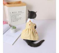 Summer Pet Clothing Polka Dots Flowers Strawberry Dress for Cats Kitten Clothes Skirts Princess Cat Dress vestido para sphynx
