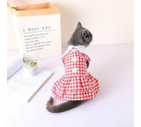 Summer Pet Clothing Polka Dots Flowers Strawberry Dress for Cats Kitten Clothes Skirts Princess Cat Dress vestido para sphynx