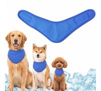 Summer Pet Cooling Neck Bandana Adjustable Dog Cool Collar Quick Soak Activated Cooling Scarf Ideal for Outdoor Travelling Running Training All Breed Dogs (Blue, M)