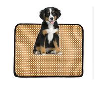 Summer Pet Mat Mat Sleeping Pad Cats and Dogs Non-Stick Hair Ice Mat Mat Thickened High Elasticity Comfortable Ridge Protection Cooling Pad (Black S)