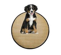 Summer Pet Mat Mat Sleeping Pad Cats and Dogs Non-Stick Hair Ice Mat Mat Thickened High Elasticity Comfortable Ridge Protection Cooling Pad (Black Round)