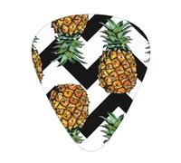 Summer Pineapple 12-Pack Guitar Picks Set â€“ Unique Single-Sided Printed Picks With Abs Material For Acoustic, Electric Guitars & Ukuleles