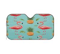 Summer Pineapple Flamingo Car Windshield Sun Shade