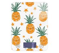 Summer Pineapple Stars Orange LCD Display Portable Food Scale Travel 11lb/0.18oz, 5kg/5g Small Scales with 4 Unit for Cooking Keto Weight Loss báscula para cocina