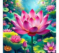 Summer Pink Lotus 90 Piece Jigsaw Puzzles for Adults and Kids, Impossible Puzzle, Jigsaws 90 pieces for adults Gifts, Difficult jigsaw puzzles for The Whole Family