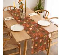 Summer Plant Flower Table Runner 13x36 inch Pineapple Lemon Avocado Brick Red Cotton Linen Dining Table Runner Ideal for Dresser Kitchen Coffee Tables - Machine Washable