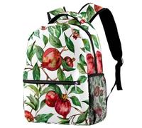 Summer Pomegranate Printed Large Travel Backpack Multiple Pockets Adjustable Straps Causal School Backpack Unisex Work Daypack