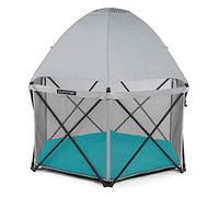 Summer Pop ‘n Play SE Hex Playard, 6-Sided, Sweet Life Edition, Aqua Sugar Color - Full Coverage Play Pen for Indoor and Outdoor Use - Fast, Easy and Compact Fold