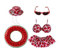 Summer Porch Goose Outfit 5 Pieces Watermelon Hawaiian Bikini Decor with