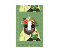 Summer Premium One-Gang Decorative Switch Plate Cover with Textured Fabric-Grain Finish & Accent Dot Design â€“ Durable Pc Material Wall Plate for Residential and Commercial Use